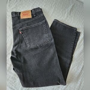 Vintage 2000s Levi's 550 Men's Black Straight Jeans, 40x32, 100% Cotton
